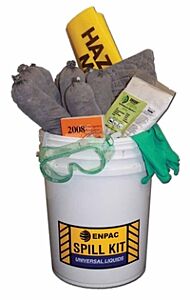 Enpac 13-5Pko 5 Gallon Safety Pail Spill Kit Oil Only, White, 5 Gallon Capacity