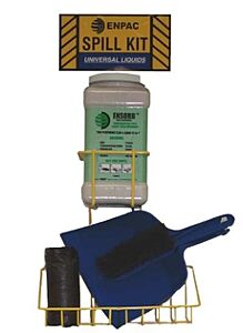 Enpac 13-Ess Ensorb Granular Wall Mount Spill Station Universal, Yellow, 1 Gallon Capacity