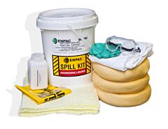 Enpac 1305-Bat 5 Gallon Pail Battery Acid Spill Kit, White, 4 Gallon Capacity
