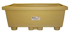 Enpac 2106-Ye Poly Safetypack Outdoor Drum Storage Base Only, Yellow, 130 Gallon Capacity