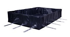 Enpac 48-12201-As 12' X 20' X 1' Econo Pvc L-Bracket Spill Berm, Black, 1795 Gallon Capacity