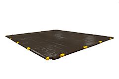 Enpac 4909-Bk 24' X 63' X 4" Stinger Spillpal Pe Foam Wall Berm, Black, 3770 Gallon Capacity