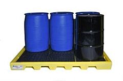 Enpac 5115-Ye 6 Drum Spill Workstation, Yellow, 61 Gallon Capacity