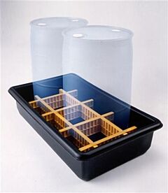 Enpac 5393-Bk 2 Drum Cross-Contain Spill Pallet, Black, 75 Gallon Capacity
