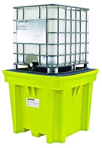 Enpac 5460-Ye Ibc Tote Space-Saver Spill Pallet, Yellow, 330 Gallon Capacity