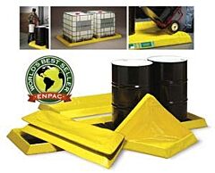 Enpac 5765-Ye 4 Drum In-Line Spillpal Spill Pad, Yellow, 30 Gallon Capacity