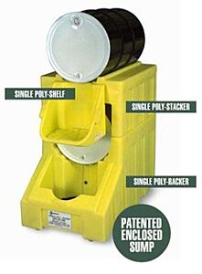 Enpac 6007-Ye Single Poly Dispensing Stacker, Yellow