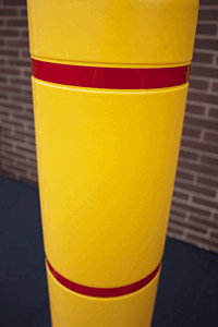 Enpac 791160Yr 11" X 60" Bollard Cover, Yellow With Red Reflective Tape