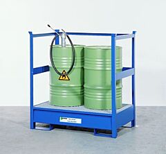 Enpac 9012-Bu 2 Drum Steel Stacker Spill Pallet, Blue, 66 Gallon Capacity