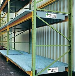 Enpac 9140-Bu Steel Pallet Rack Sump Insert For Racks 96" X 36", Blue, 58 Gallon Capacity