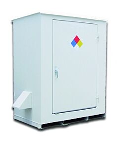 Enpac 9502-Wh 5' X 5' X 9'H Hazmat Storage Building Non-Combustible, White, 82 Gallon Capacity