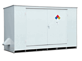 Enpac 9512-Wh 12' X 8' X 9'H Hazmat Storage Building Non-Combustible, White, 336 Gallon Capacity