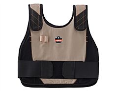 Ergodyne 12203 Chill-Its 6225 Phase Change Premium Cooling Vest Hi Vis, Khaki, S/M, 1/Each