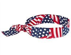 Ergodyne 12303 Chill-Its 6700 Evaporative Cooling Bandana - Tie, Stars & Stripes, 24/Each