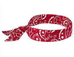 Ergodyne 12305 Chill-Its 6700 Evaporative Cooling Bandana - Tie, Red Western, 24/Each