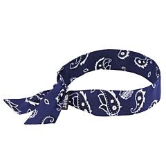 Ergodyne 12306 Chill-Its 6700 Evaporative Cooling Bandana - Tie, Navy Western, 24/Each