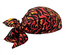 Ergodyne 12328 Chill-Its 6710 Evaporative Cooling Triangle Hat, Flames, 24/Each