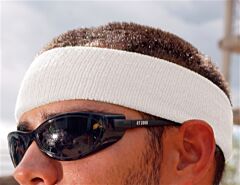 Ergodyne 12450 Chill-Its 6550 Head Sweatband, White, 24/Each
