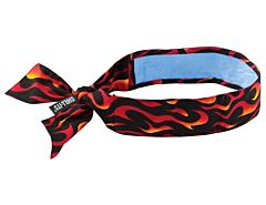 Ergodyne 12568 Chill-Its 6700Ct Evaporative Cooling Bandana W/Ct - Tie, Flames, 6/Each