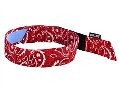 Ergodyne 12573 Chill-Its 6705Ct Evaporative Cooling Bandana W/Ct - H & L, Red Western, 6/Each