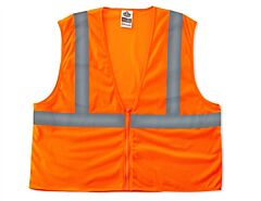 Ergodyne 20989 Glowear 8205Z Type R Class 2 Super Econo Mesh Vest, Orange, 4Xl/5Xl, 1/Each