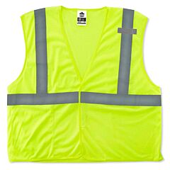 Ergodyne 21023 Glowear 8210Hl Type R Class 2 Economy Mesh Vest, Lime, S/M, 1/Each