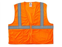 Ergodyne 21043 Glowear 8210Z Type R Class 2 Economy Mesh Vest, Orange, S/M, 1/Each