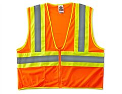 Ergodyne 21305 Glowear 8229Z Type R Class 2 Economy Two-Tone Vest, Orange, L/Xl, 1/Each