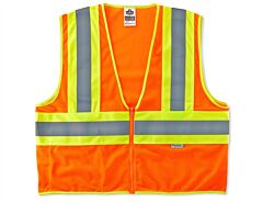 Ergodyne 21313 Glowear 8230Z Type R Class 2 Two-Tone Vest, Orange, S/M, 1/Each