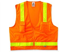 Ergodyne 21437 Glowear 8250Zhg Type R Class 2 Hi-Gloss Surveyors Vest, Orange, 2Xl/3Xl, 1/Each
