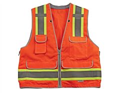 Ergodyne 21455 Glowear 8254Hdz Type R Class 2 Heavy-Duty Surveyors Vest, Orange, L/Xl, 1/Each
