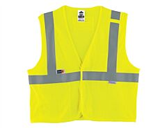 Ergodyne 21493 Glowear 8260Frhl Type R Class 2 Fr Modacrylic Vest, Lime, S/M, 1/Each
