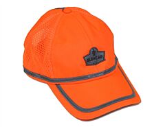 Ergodyne 23238 Glowear 8930 Hi-Vis Baseball Cap, Orange, 1/Each