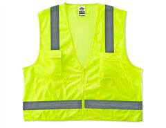 Ergodyne 24025 Glowear 8249Z Type R Class 2 Economy Surveyors Vest, Lime, L/Xl, 1/Each