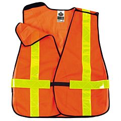 Ergodyne 26030 Glowear 8080Bax Non-Certified X-Back Vest, Orange, 1/Each