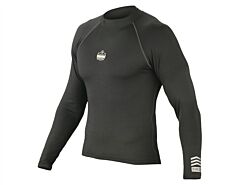 Ergodyne 40203 N-Ferno 6435 Thermal Base Layer Long Sleeve Shirt, Black, Medium, 1/Each