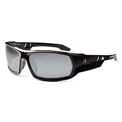 Ergodyne 50042 Skullerz Odin Safety Glasses, Black, Silver Mirror Lens, 1/Each