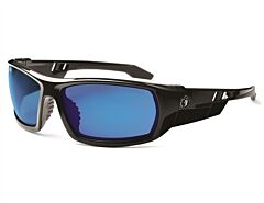 Ergodyne 50092 Skullerz Odin Safety Glasses, Black, Blue Mirror Lens, 1/Each