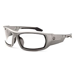 Ergodyne 50100 Skullerz Odin Safety Glasses, Matte Gray, Clear Lens, 1/Each