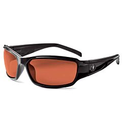 Ergodyne 51020 Skullerz Thor Safety Glasses, Black, Copper Lens, 1/Each