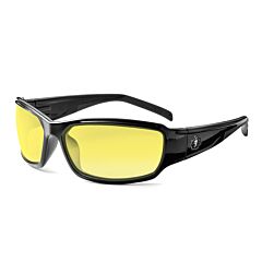 Ergodyne 51050 Skullerz Thor Safety Glasses, Black, Yellow Lens, 1/Each