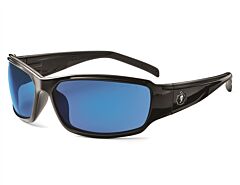 Ergodyne 51092 Skullerz Thor Safety Glasses, Black, Blue Mirror Lens, 1/Each