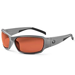 Ergodyne 51121 Skullerz Thor Safety Glasses, Matte Gray, Polarized Copper Lens, 1/Each