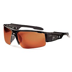 Ergodyne 52021 Skullerz Dagr Safety Glasses, Black, Polarized Copper Lens, 1/Each