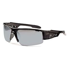 Ergodyne 52042 Skullerz Dagr Safety Glasses, Black, Silver Mirror Lens, 1/Each