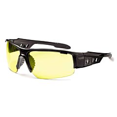 Ergodyne 52050 Skullerz Dagr Safety Glasses, Black, Yellow Lens, 1/Each