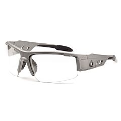 Ergodyne 52100 Skullerz Dagr Safety Glasses, Matte Gray, Clear Lens, 1/Each
