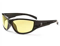 Ergodyne 55050 Skullerz Njord Safety Glasses, Black, Yellow Lens, 1/Each
