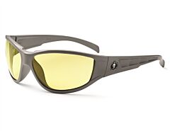 Ergodyne 55150 Skullerz Njord Safety Glasses, Matte Gray, Yellow Lens, 1/Each