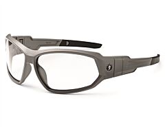Ergodyne 56100 Skullerz Loki Safety Glasses // Goggles, Matte Gray, Clear Lens, 1/Each